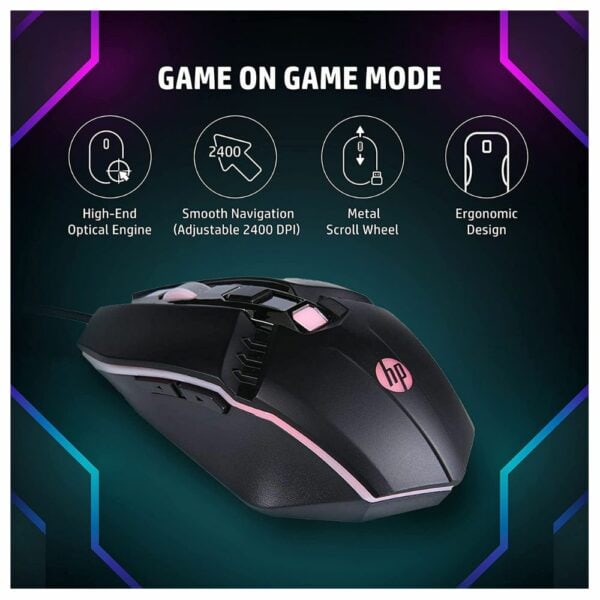 HP M270 BACKLIT USB WIRED GAMING MOUSE 1